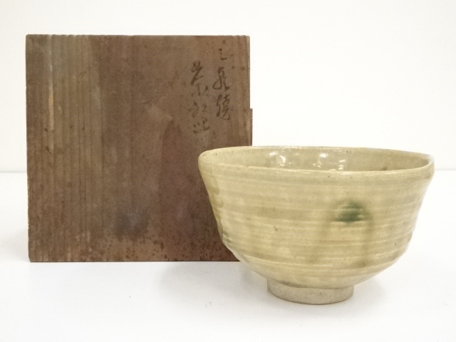 JAPANESE TEA CEREMONY KI-SETO TEA BOWL / CHAWAN 